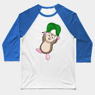 Hamster with Parachute Baseball T-Shirt